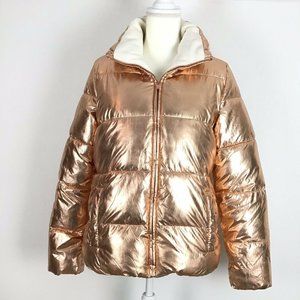 Rose Gold Puffer Jacket Small Old Navy